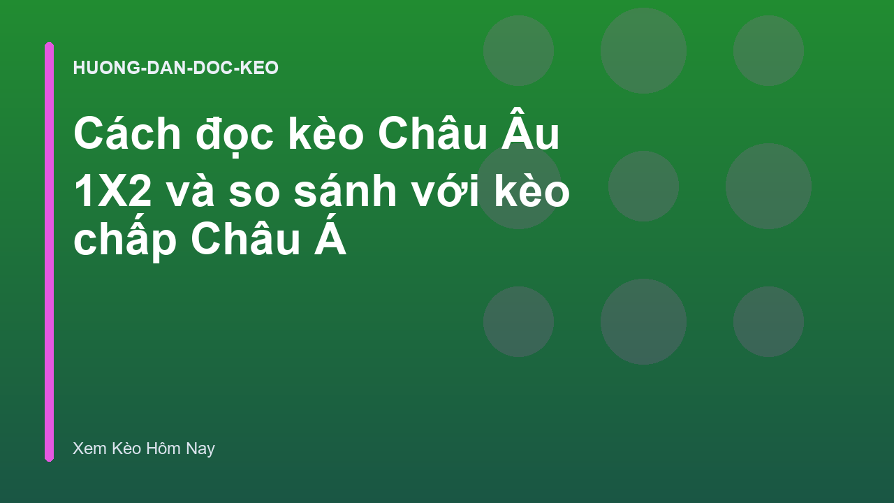 Cách đọc kèo Châu Âu 1X2 và so sánh với kèo chấp Châu Á