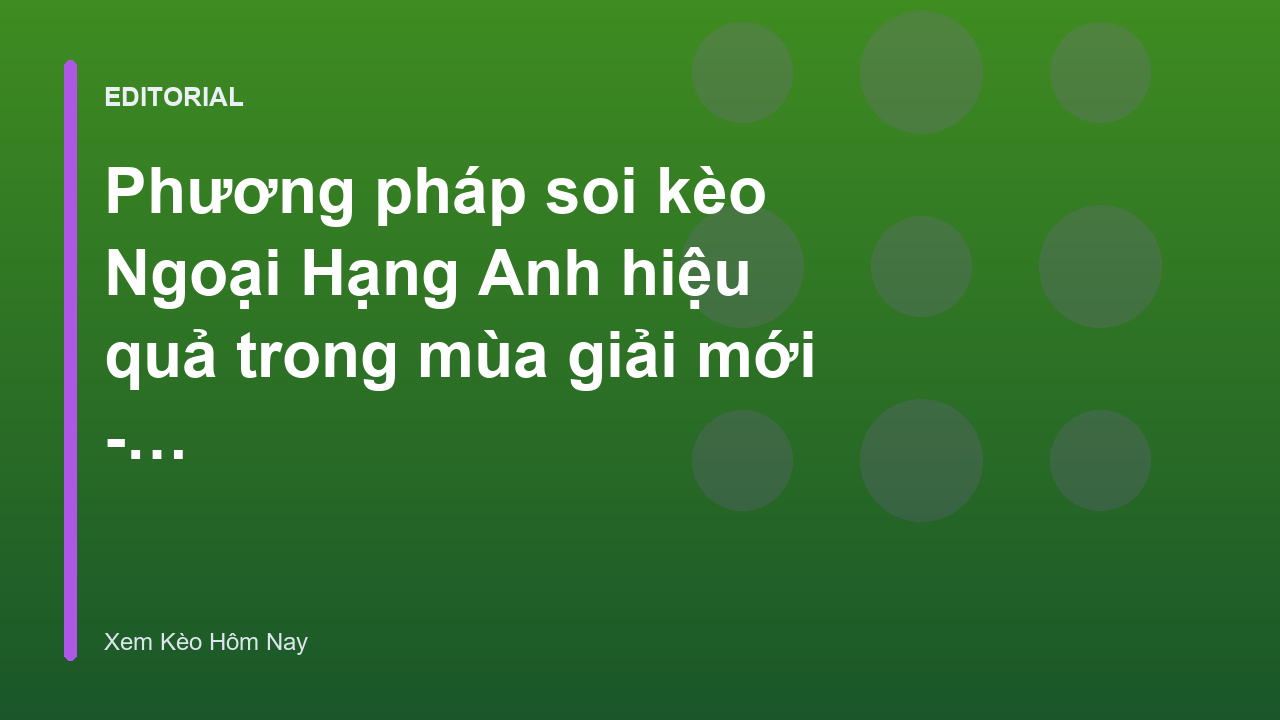 Phân tích dữ liệu soi kèo Ngoại Hạng Anh